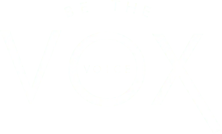 Be the voice, bold text design.