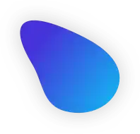 Abstract blue and purple gradient blob on black background.