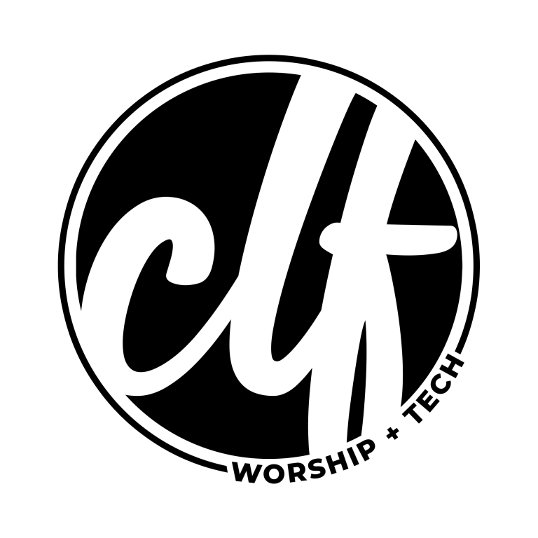 Christian Life Fellowship Cape Coral FL CLF worship and Tech black round logo
