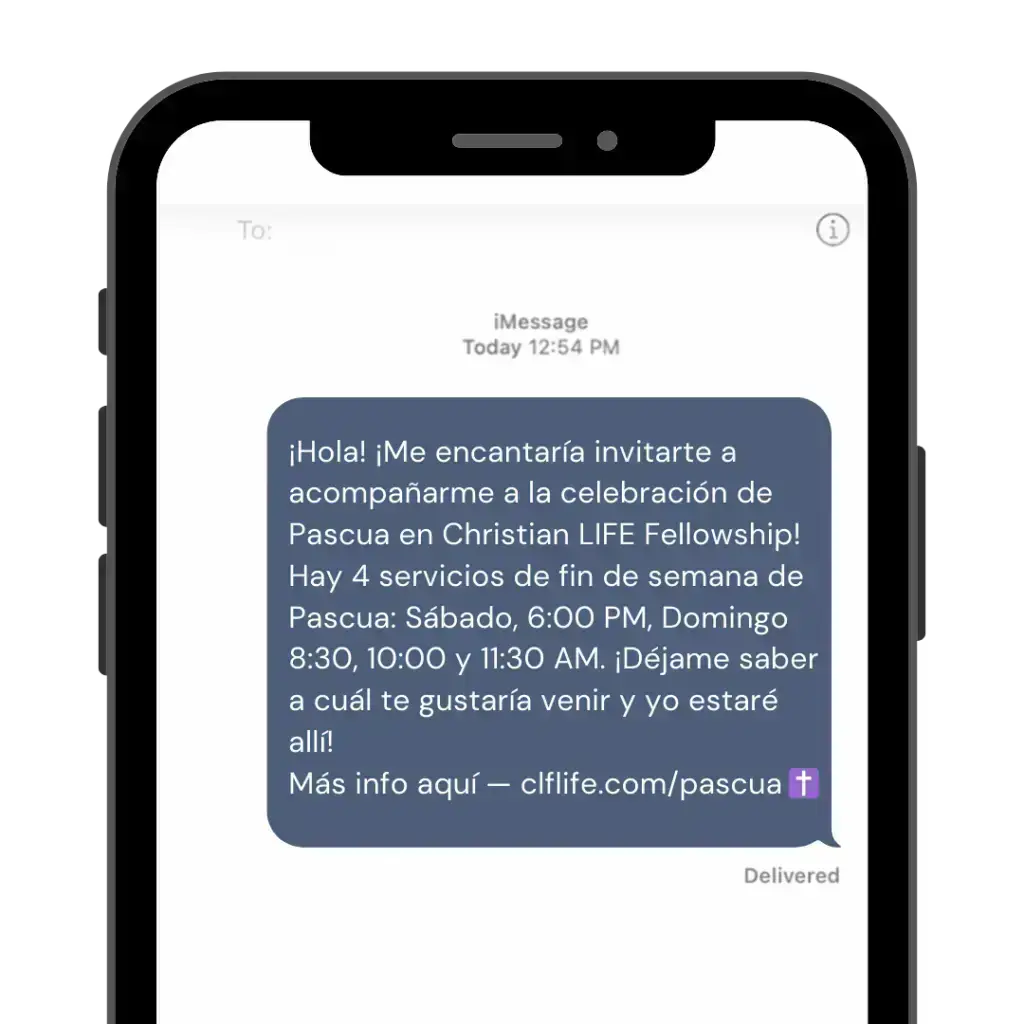 Smartphone screen displays a Spanish COVID-19 notification message.