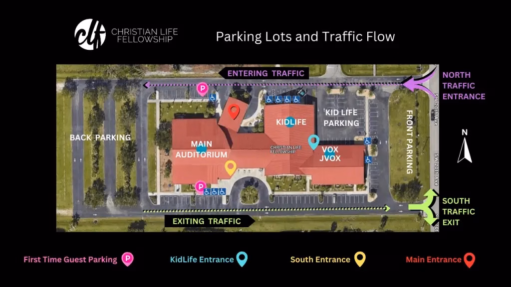 Christian Life Fellowship Cape Coral FL CLF parking map